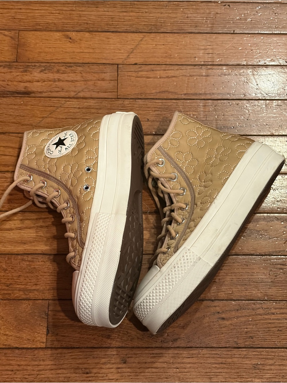 Converse Chuck Taylor All Star Lift Hi Quilted Epic Dune Womens Sz 8 - Picture 4 of 13